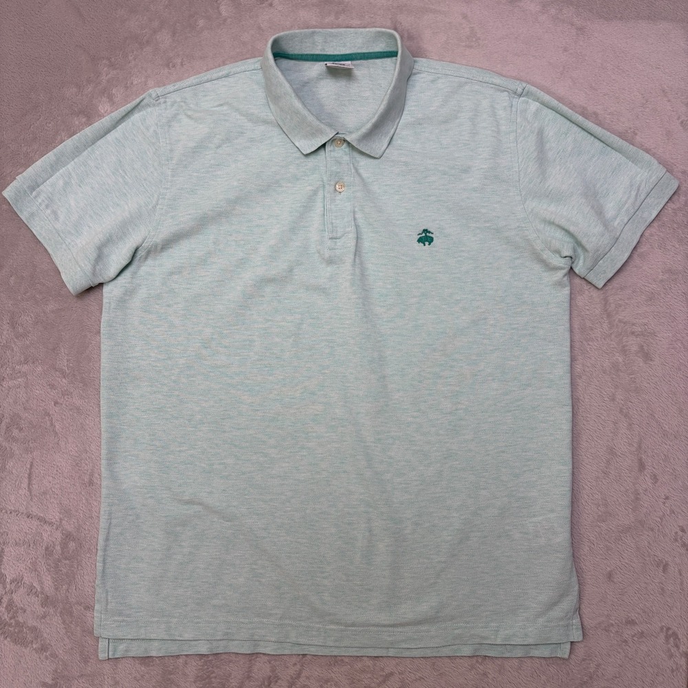 Brooks Brothers Slim Fit Cotton Performance Polo L heathered green with logo